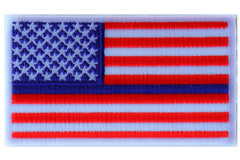 Blue Stripe US Flag Patch for Police - 3.5x2 inch