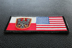 Polish American Flag - 4x1.5 inch