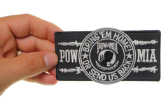 POW MIA Barbwire Patch - 4.5x2.5 inch