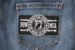 POW MIA Barbwire Patch - 4.5x2.5 inch