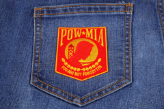 POW MIA Red and Yellow Patch - 2.5x3 inch