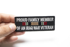 Proud Family Iraq War Vet Patch - 4x1.5 inch