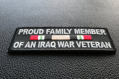 Proud Family Iraq War Vet Patch - 4x1.5 inch