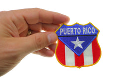 Puerto Rico Shield Flag Patch - 2.75x2.75 inch