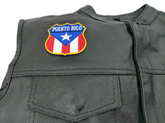 Puerto Rico Shield Flag Patch - 2.75x2.75 inch