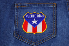 Puerto Rico Shield Flag Patch - 2.75x2.75 inch