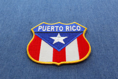 Puerto Rico Shield Flag Patch - 2.75x2.75 inch