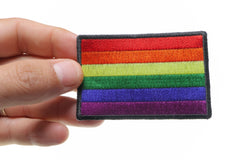 Rainbow Flag LGBTQ Iron on Novelty Patch - 3x2 inch