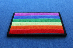 Rainbow Flag LGBTQ Iron on Novelty Patch - 3x2 inch