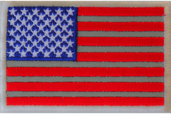 American Flag Reflective Patch - 3x2 inch