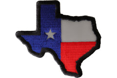 Reflective Texas Map Flag Patch - 3x3 inch