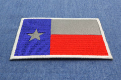 Texas Flag Iron on Patch Reflective - 3x2 inch