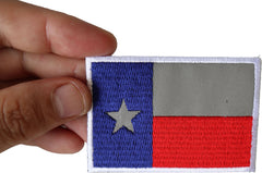 Texas Flag Iron on Patch Reflective - 3x2 inch