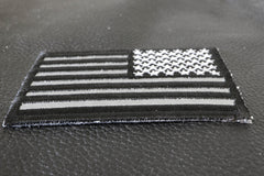 Reverse Black Reflective US Flag Patch - 3x2 inch