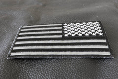 Reflective American Flag Patch Reversed 4 inch Wide - 4x2.5 inch