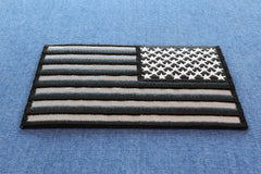 Reflective American Flag Patch Reversed 4 inch Wide - 4x2.5 inch