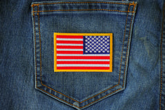 Reversed American Flag Patch - 3x2 inch