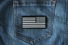 American Flag Patch Reversed 3 inch - 3x1.6 inch