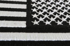 Reversed US Flag Black White Patch 4 Inch - 4x2.5 inch