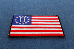 Second American Revolution Flag Patch  - 3.5x2.2 inch