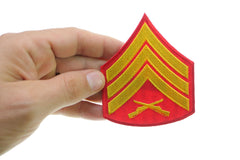 Sergeant Patch Red and Yellow - 3x3.7 inch