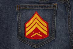 Sergeant Patch Red and Yellow - 3x3.7 inch