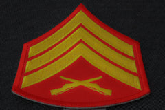 Sergeant Patch Red and Yellow - 3x3.7 inch