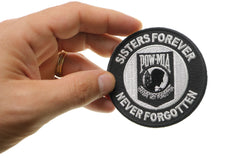 Sisters Forever POW MIA Patch - Embroidered - Sew or Iron on to Jackets - 3x3 inch