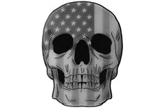 American Flag Skull Patch - 9.25x12 inch