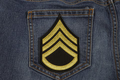 Staff Sergeant Iron on Patch - 3x4.7 inch