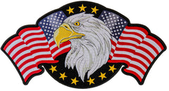 American Flag Eagle Patch - 12x6.5 inch