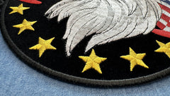 American Flag Eagle Patch - 12x6.5 inch