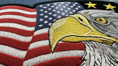 American Flag Eagle Patch - 12x6.5 inch