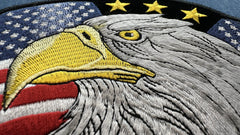 American Flag Eagle Patch - 12x6.5 inch