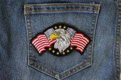 Star Spangled Banner Eagle Patch - 4.5x2.5 inch