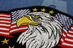 Star Spangled Banner Eagle Patch - 4.5x2.5 inch