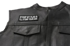 Stomp My Flag and I'll Stomp Your Ass Patch - 4x1.5 inch