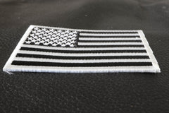 Subdued Black White US Flag Patch - 3x2 inch