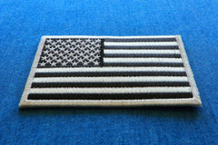 Subdued Black White US Flag Patch - 3x2 inch