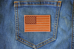 Subdued Brown US Flag Patch - 3x2 inch