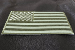 Subdued Green American Flag Patch - 5x3 inch