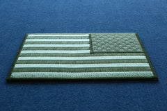 Green American Flag Patch Reversed - 5x3 inch