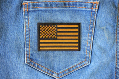 Subdued Green US Flag Patch - 3x2 inch