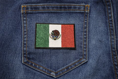 Subdued Mexico Flag Patch - 3x2 inch