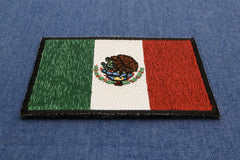 Subdued Mexico Flag Patch - 3x2 inch