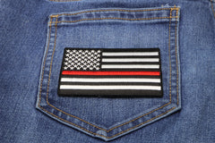 Subdued US Flag With Red Stripe Patch - 3.5x2 inch