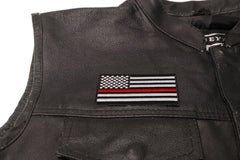 Subdued US Flag With Red Stripe Patch - 3.5x2 inch