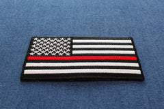 Subdued US Flag With Red Stripe Patch - 3.5x2 inch