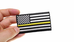 Subdued Yellow Stripe American Flag Patch - 3.5x2 inch