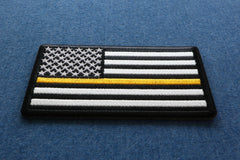 Subdued Yellow Stripe American Flag Patch - 3.5x2 inch